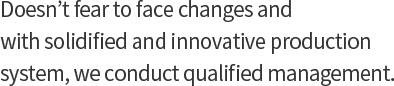 completes quality management with enhanced production systems through innovation without fear of change